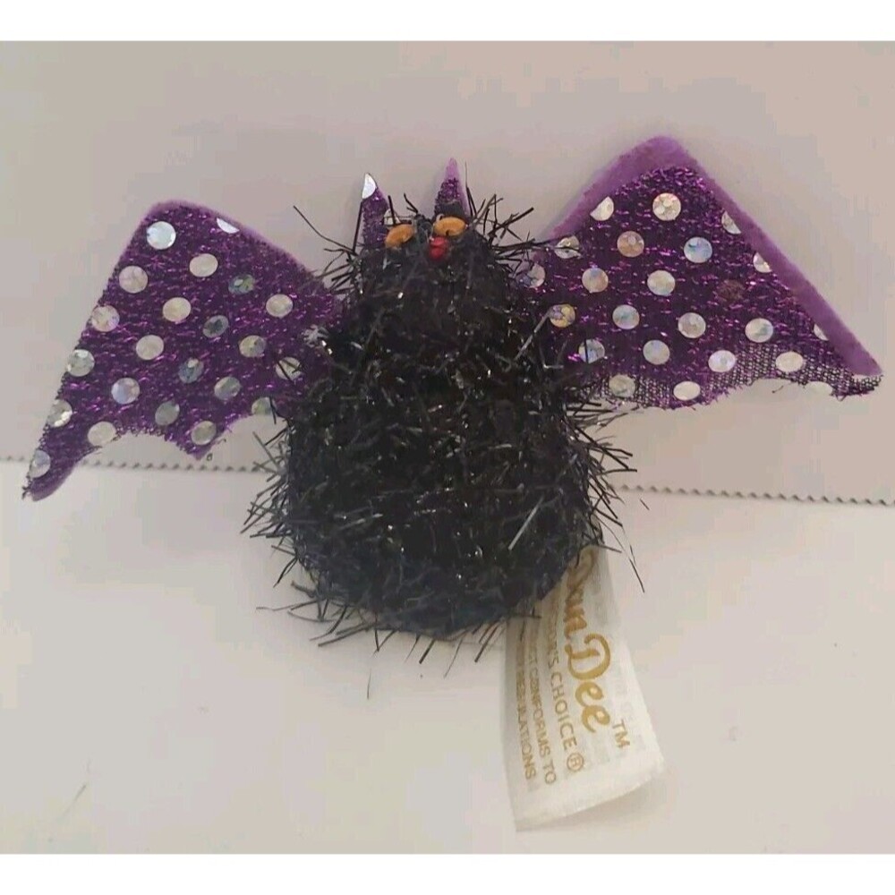 RARE Dan Dee Collector's Choice Halloween Purple Bat Pin 4.5"